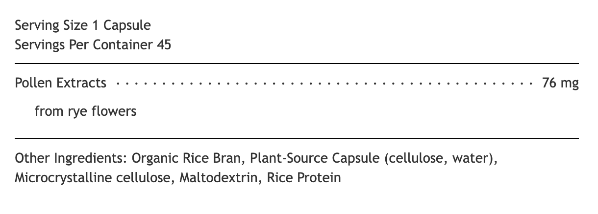 Supplements: UltraPollen for Urinary and Prostate Health